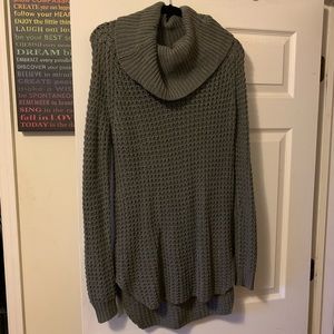 Gray Cowl Neck Sweater Tunic